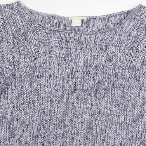 H&M Womens Blue  Knit Pullover Jumper Size L