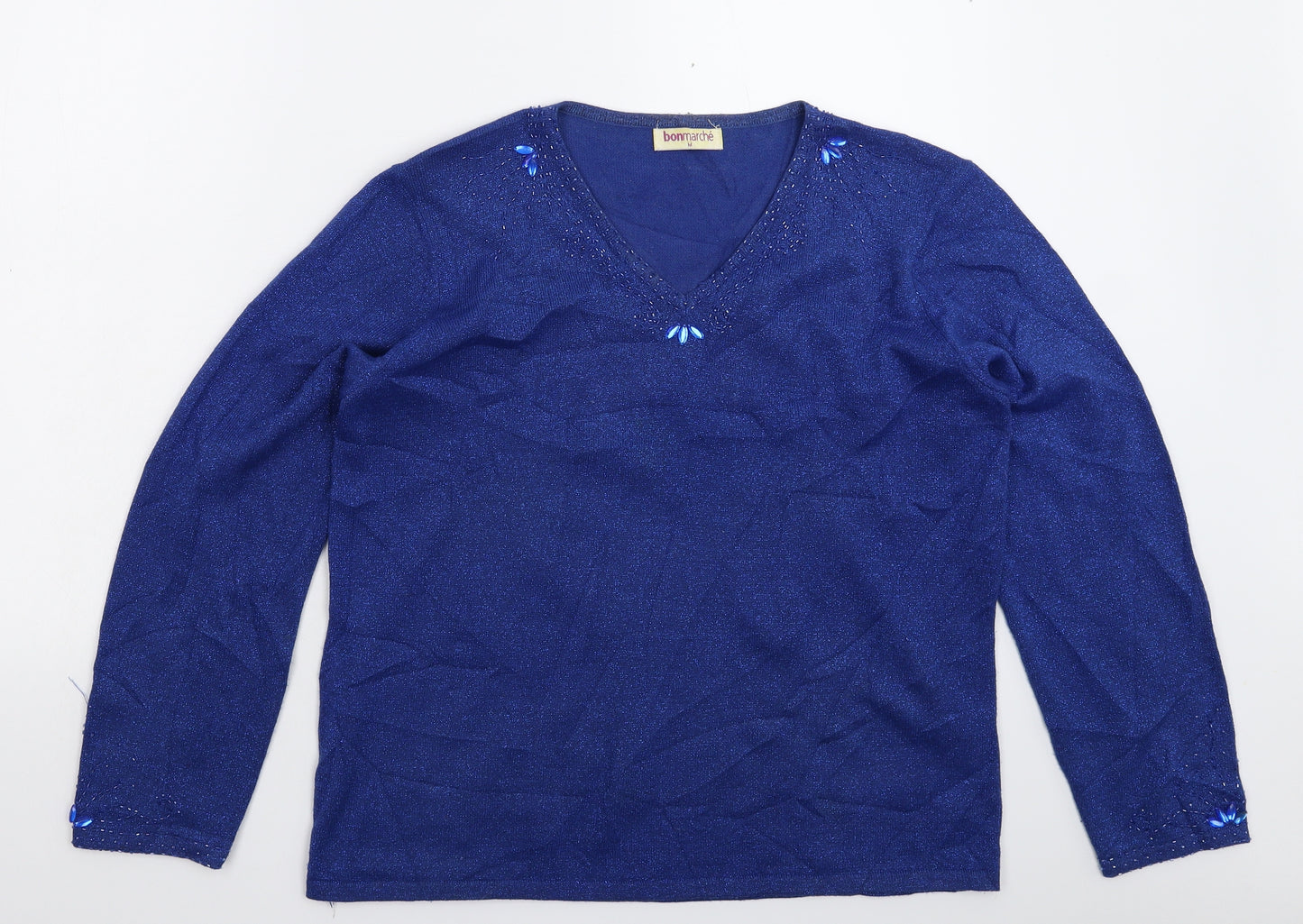 Bonmarché Womens Blue  Knit Pullover Jumper Size M