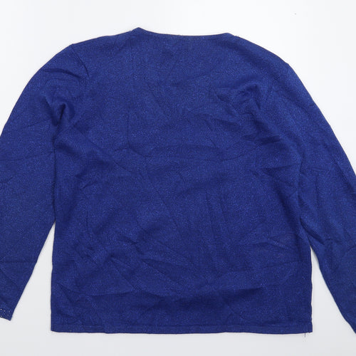 Bonmarché Womens Blue  Knit Pullover Jumper Size M