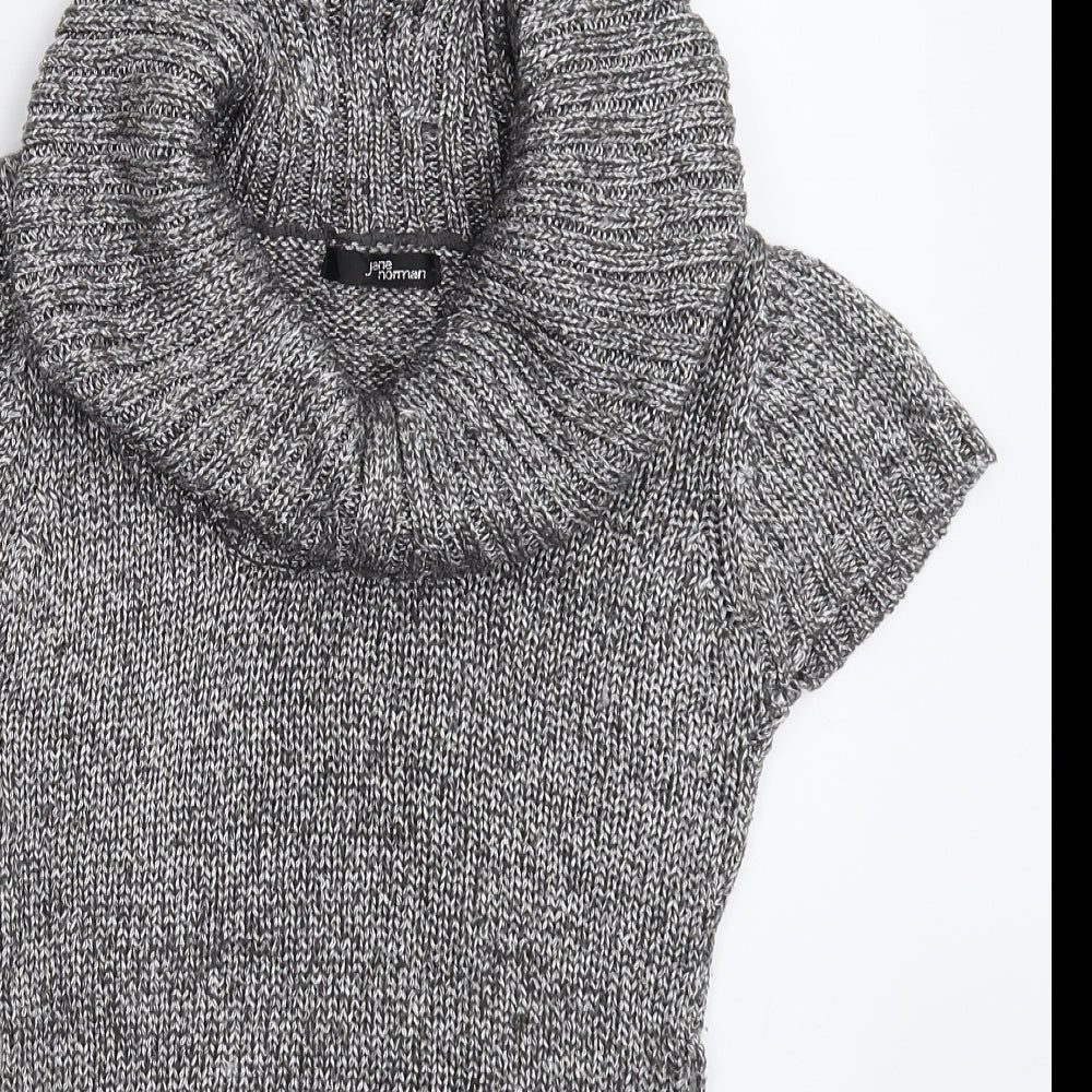 Jane Norman Womens Silver  Knit Pullover Jumper Size 10