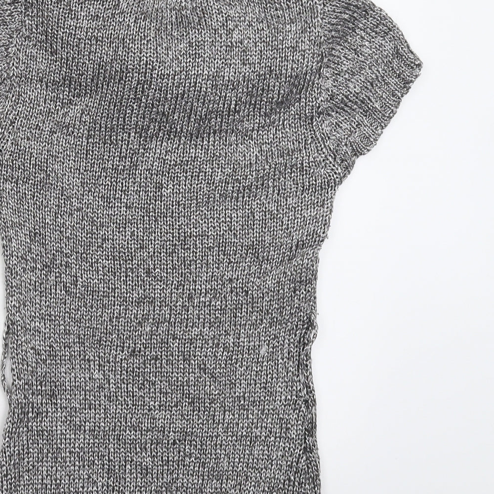Jane Norman Womens Silver  Knit Pullover Jumper Size 10