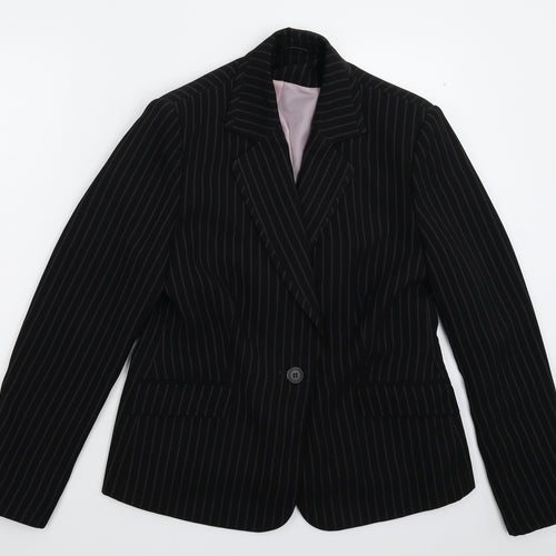 Dorothy Perkins Womens Black Striped  Jacket Suit Jacket Size 14