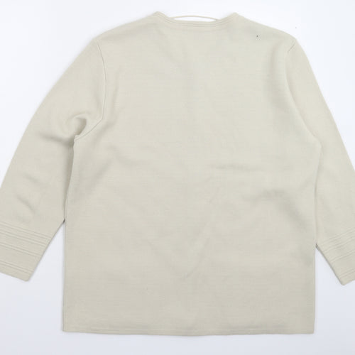 C&A Womens Grey  Knit Cardigan Jumper Size L