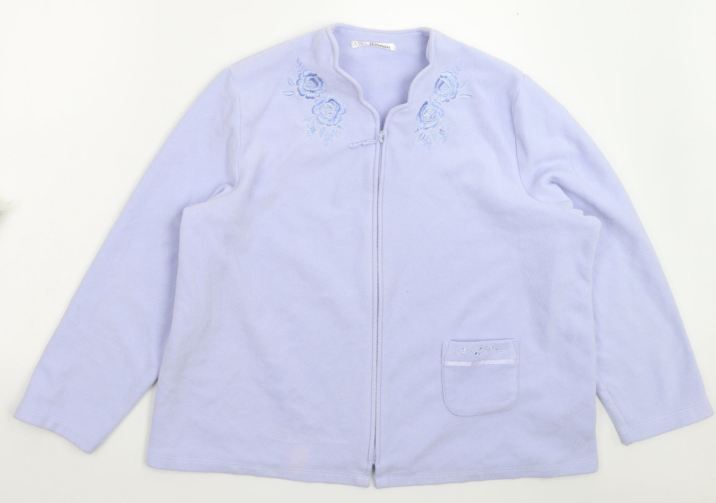 Marks and Spencer Womens Blue  Fleece Jacket  Size 18
