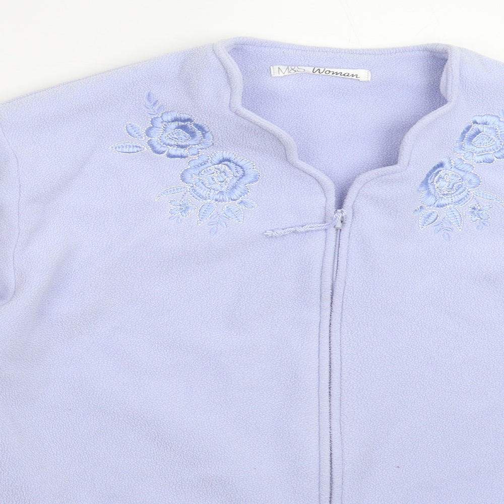 Marks and Spencer Womens Blue  Fleece Jacket  Size 18