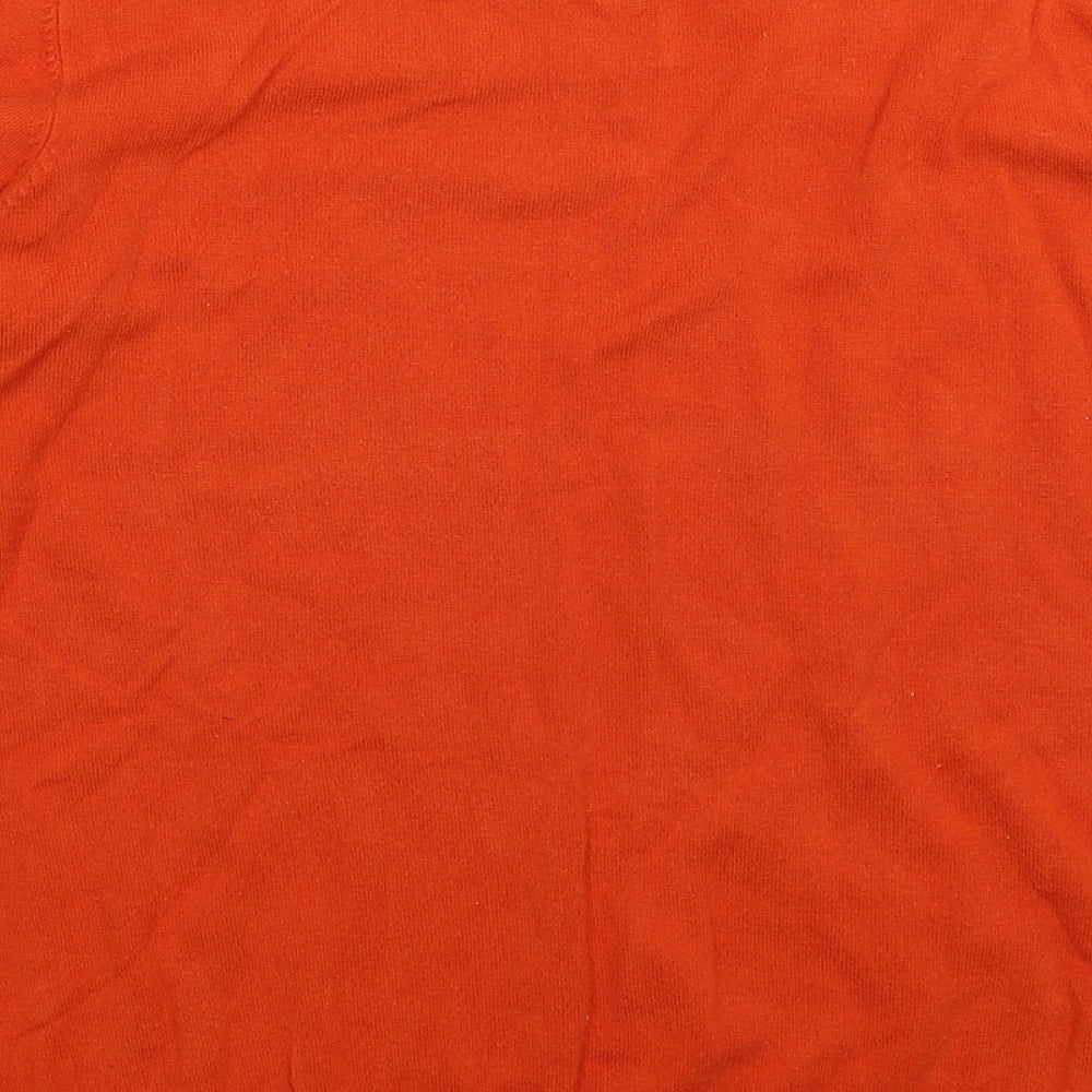 Preworn Womens Orange  Knit Pullover Jumper Size L