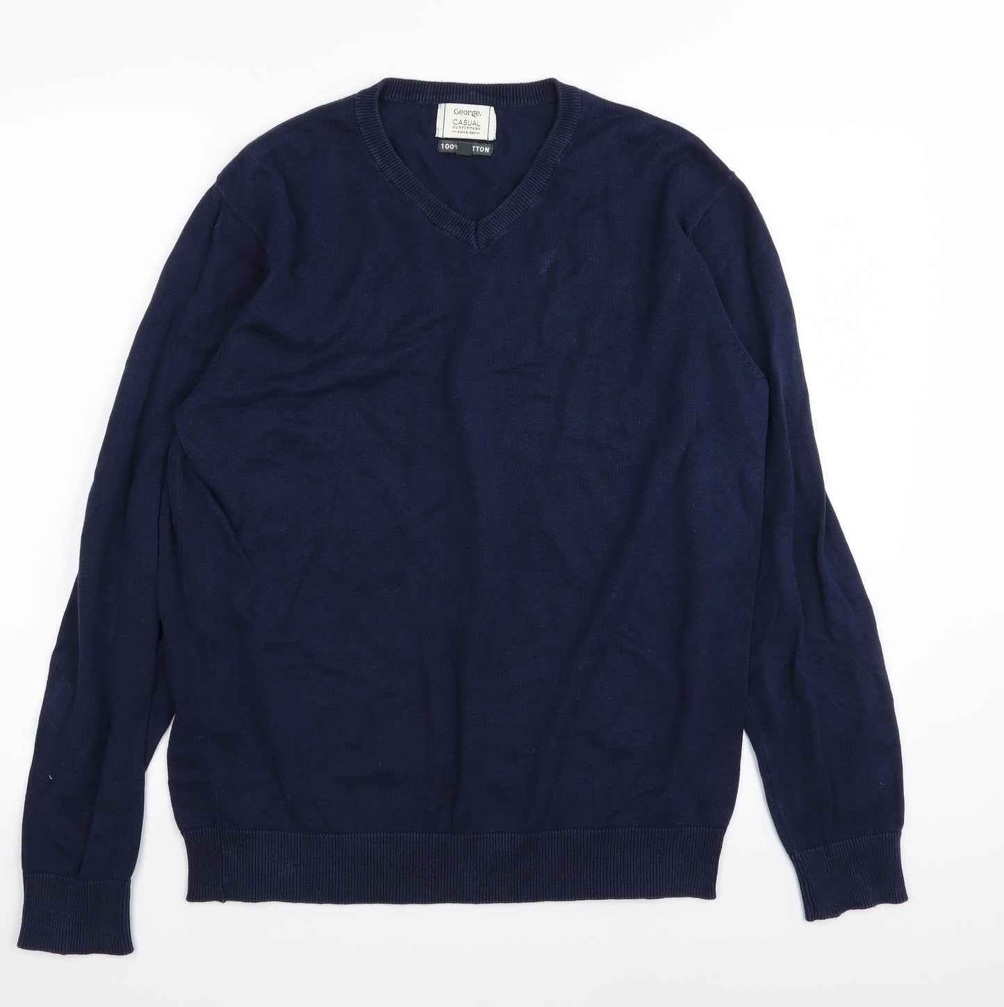 Asda George Mens Blue   Pullover Jumper Size M