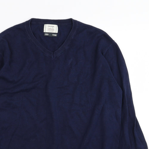 Asda George Mens Blue   Pullover Jumper Size M