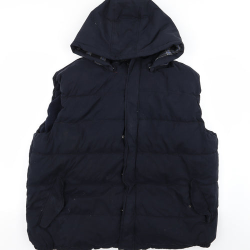 Asda George Mens Blue   Gilet Coat Size 3XL