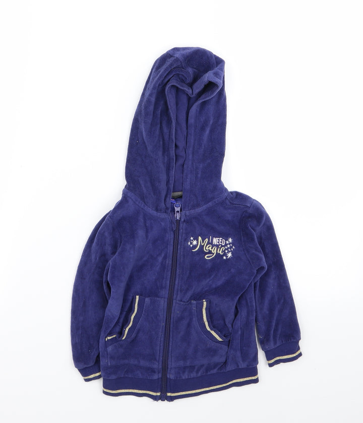 lupiluu Girls Blue Full Zip Jumper Size 18-24 Months