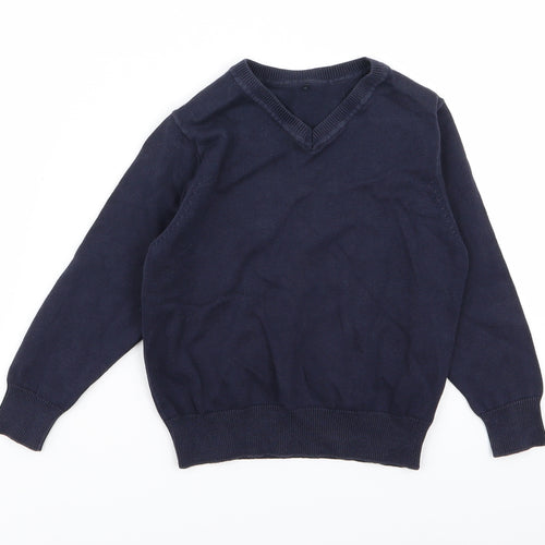 Asda George Boys Blue   Pullover Jumper Size 3-4 Years  - School Jumper