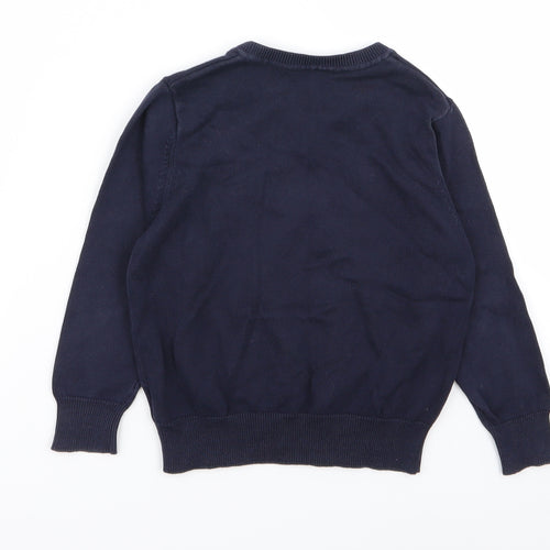 Asda George Boys Blue   Pullover Jumper Size 3-4 Years  - School Jumper