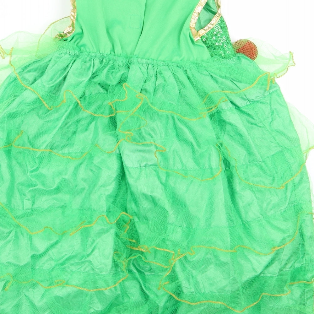 Asda George Girls Green Polka Dot  Fit & Flare  Size 7-8 Years  - party dress