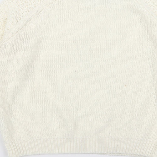 Papaya Womens White   Pullover Jumper Size M