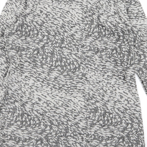 M&S Womens Grey Geometric  Basic T-Shirt Size 8