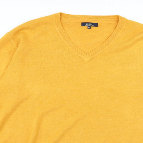Easy Mens Yellow   Pullover Jumper Size XL