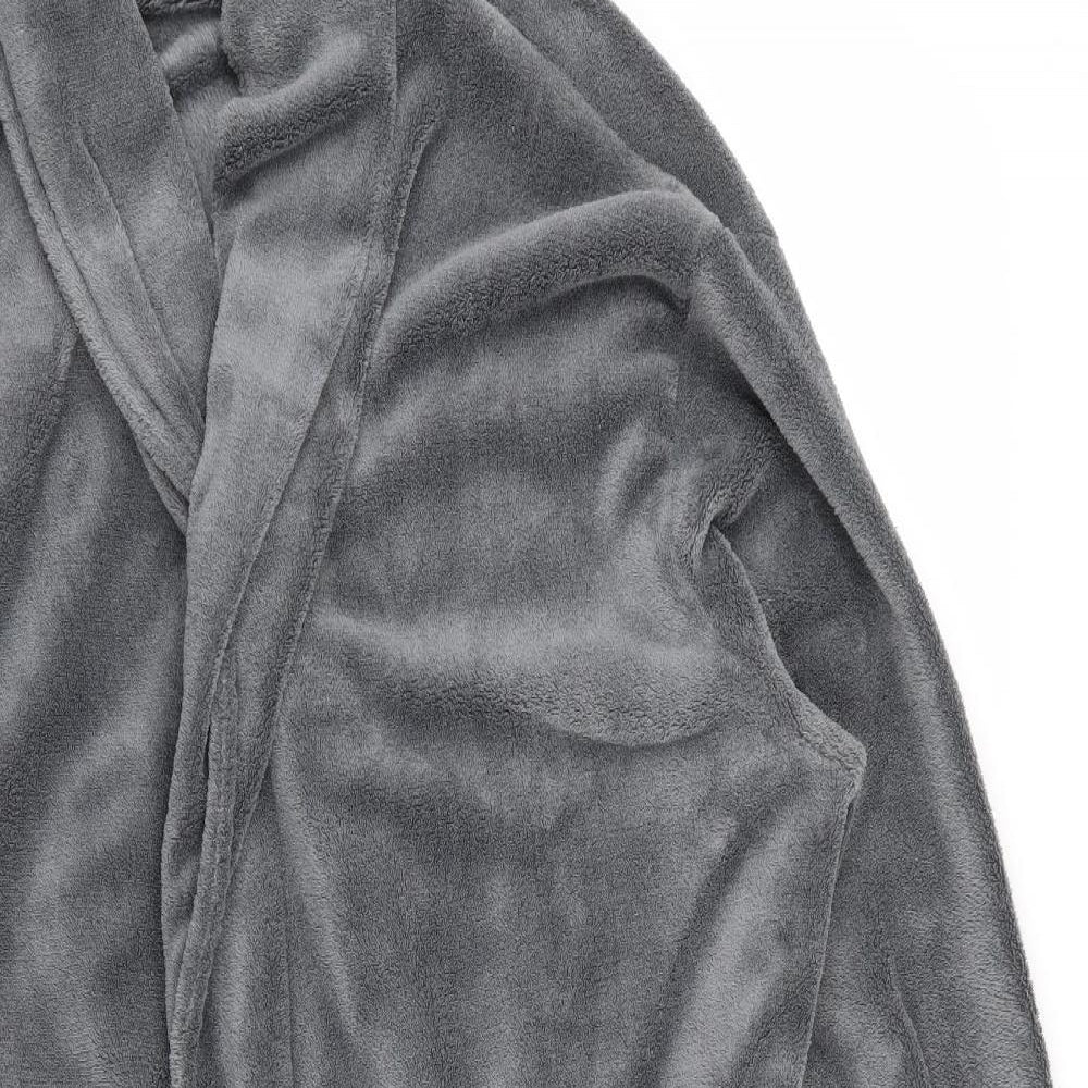 Easy Mens Grey Solid   Robe Size XL