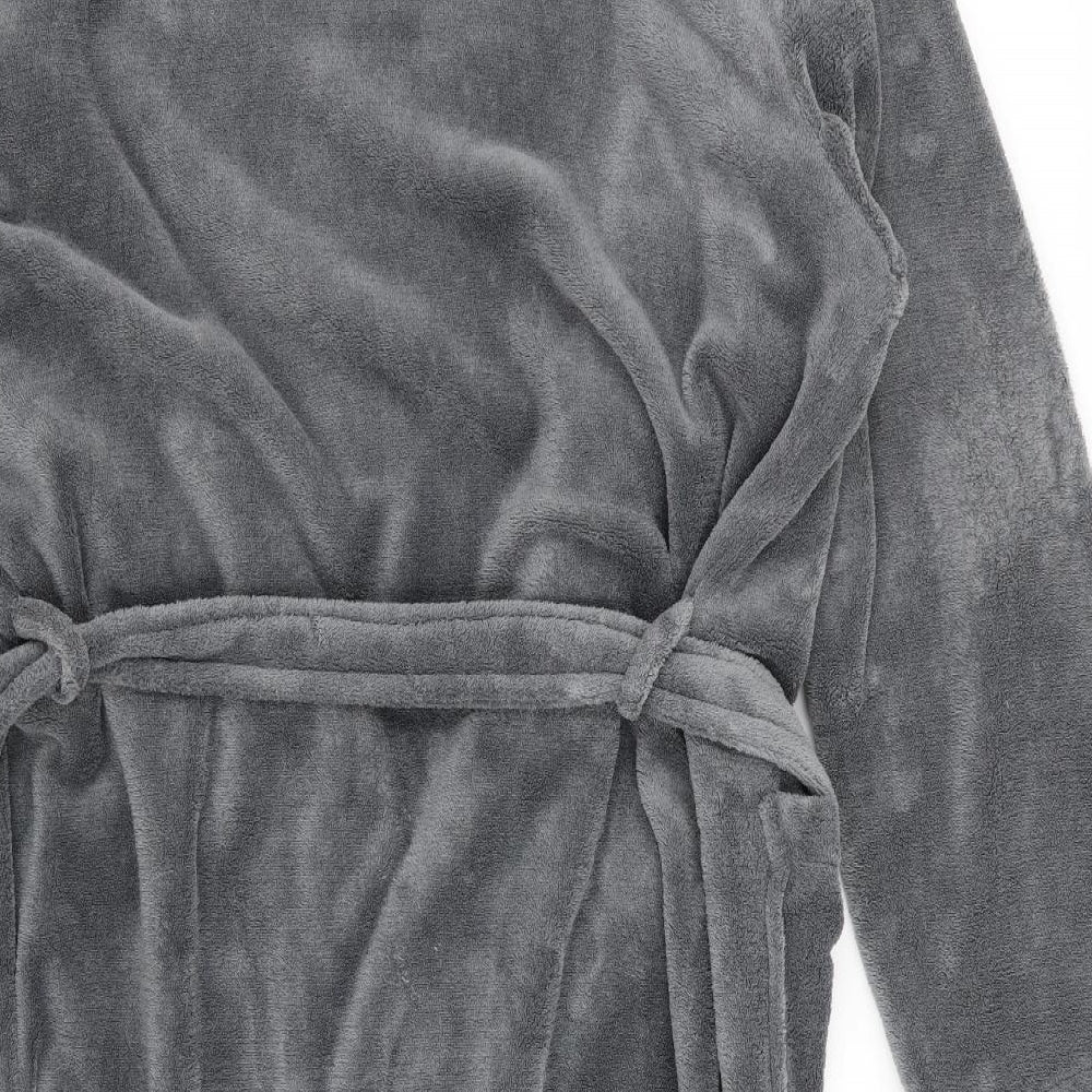 Easy Mens Grey Solid   Robe Size XL
