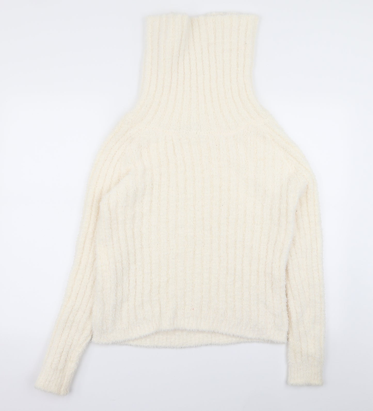 papya Womens White   Pullover Jumper Size M
