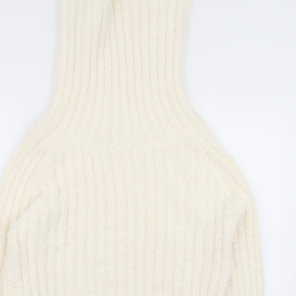papya Womens White   Pullover Jumper Size M