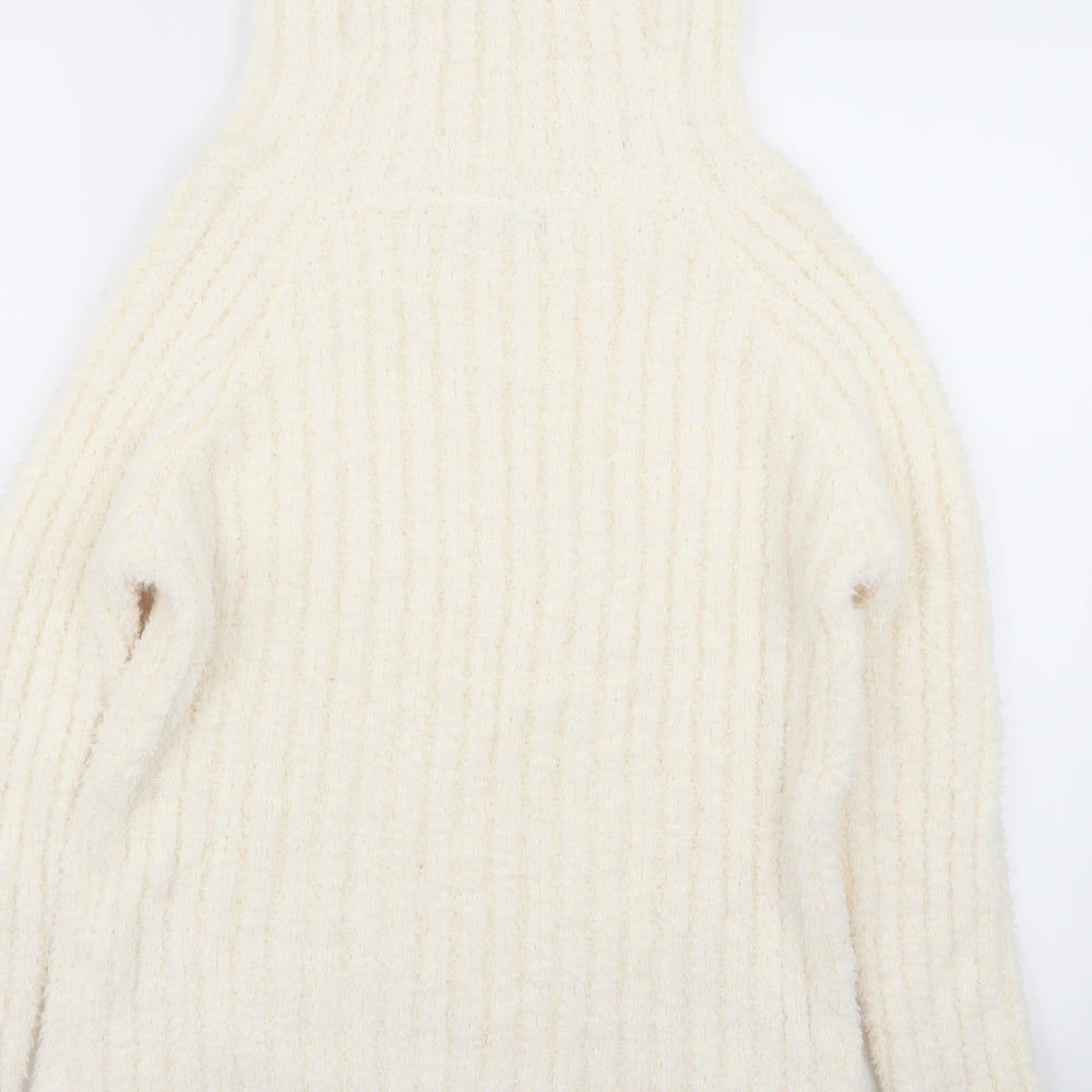 papya Womens White   Pullover Jumper Size M