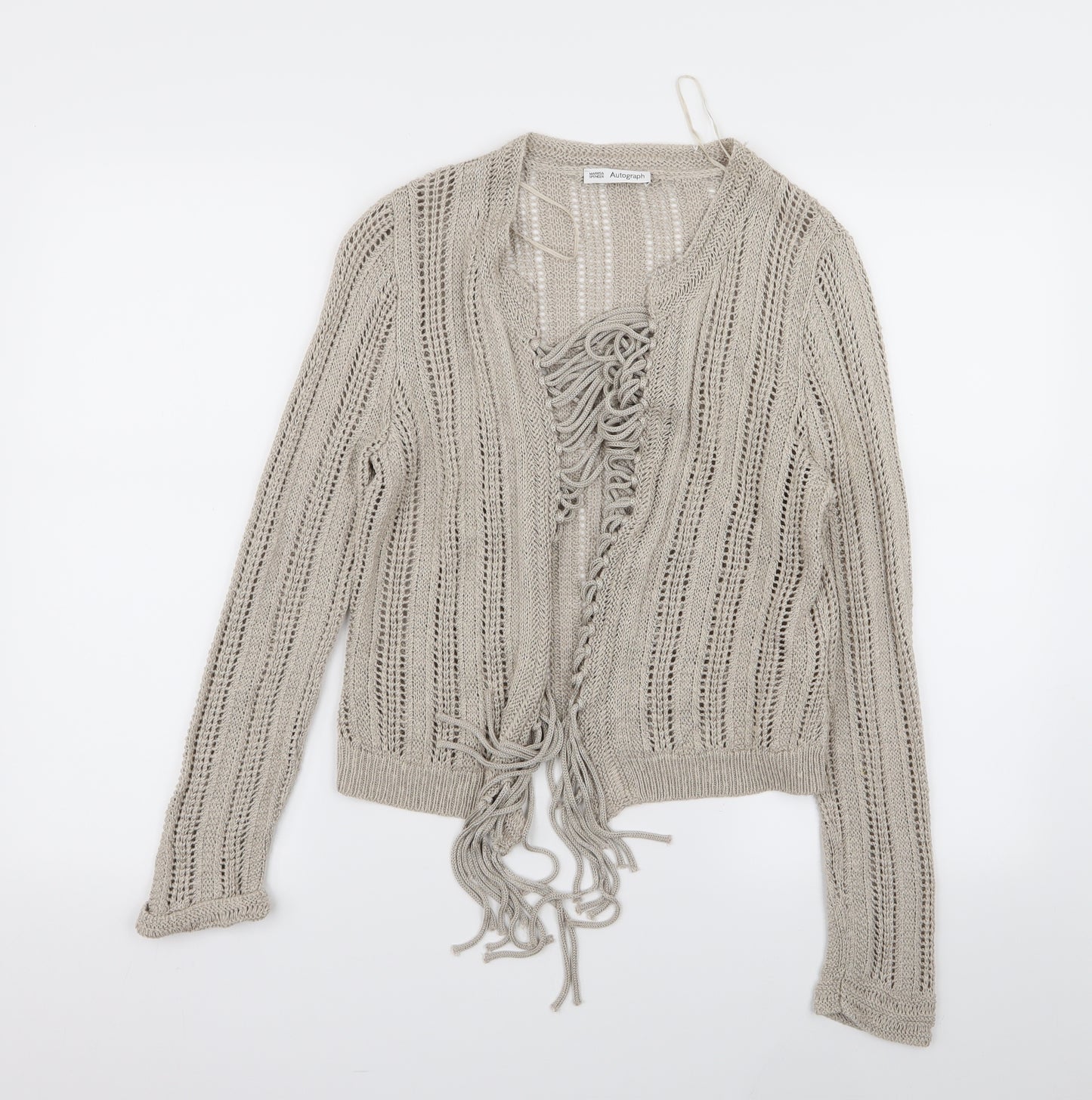 M&S Womens Brown   Cardigan Jumper Size 14