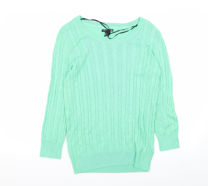 H&M Womens Green Pullover Jumper Size S