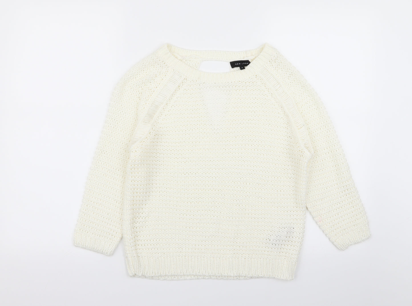 New Look Womens White   Pullover Jumper Size S