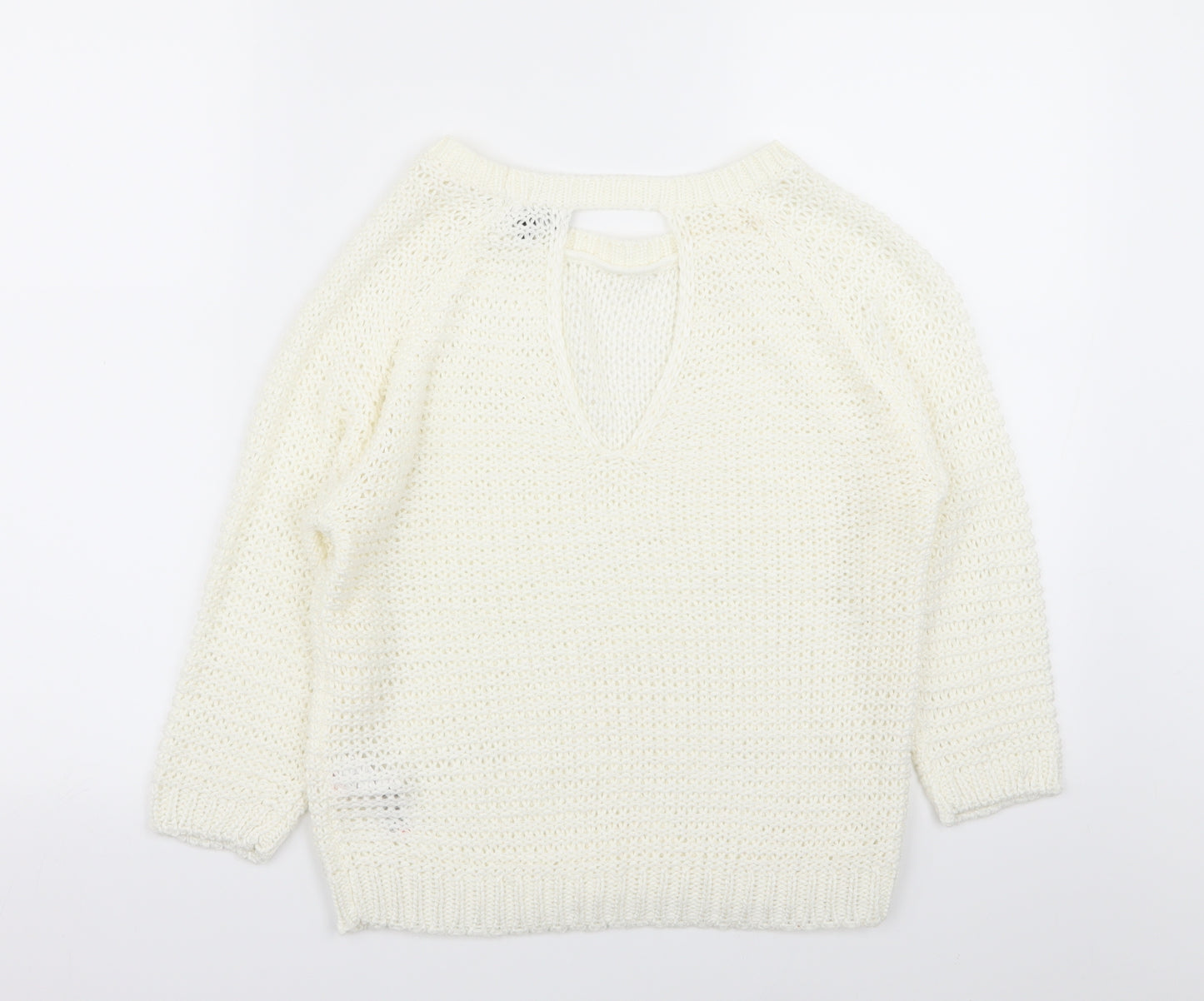 New Look Womens White   Pullover Jumper Size S