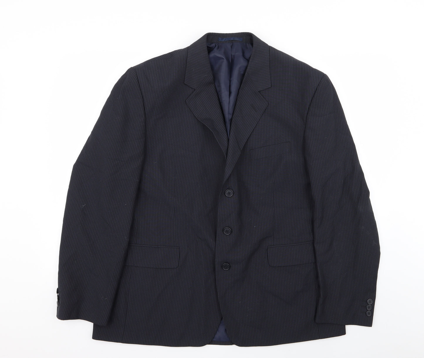 Asda George Mens Blue Striped  Jacket Blazer Size 44