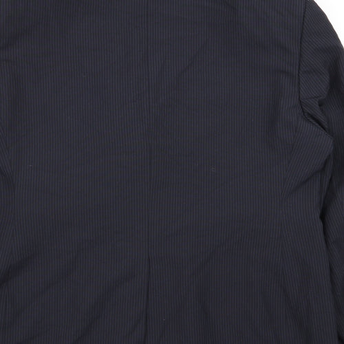 Asda George Mens Blue Striped  Jacket Blazer Size 44