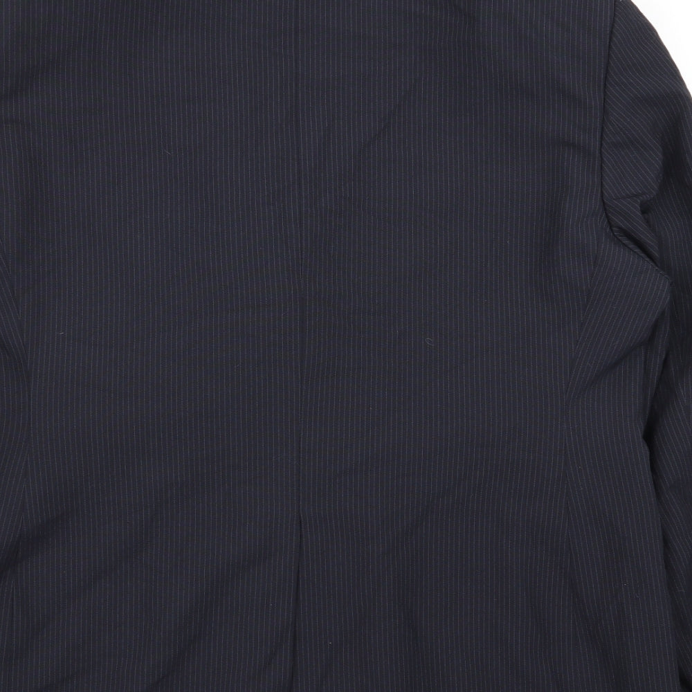 Asda George Mens Blue Striped  Jacket Blazer Size 44
