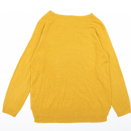 F&F Womens Yellow   Pullover Jumper Size 10