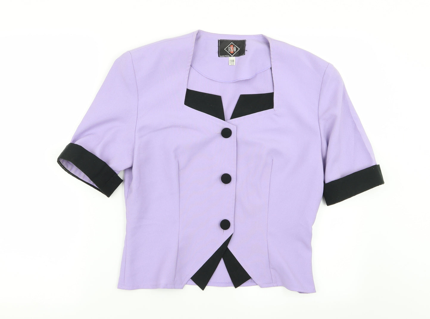 Ego Womens Purple   Basic Blouse Size 12