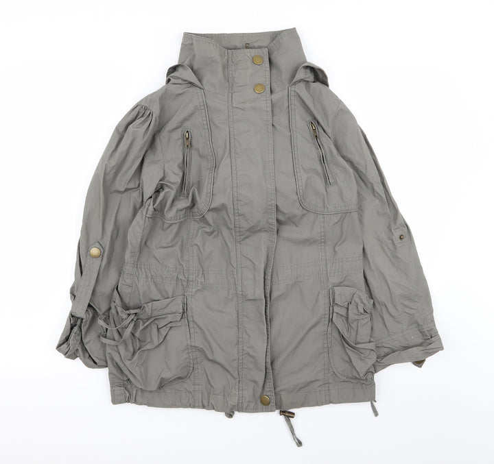New Look Womens Grey Jacket Coat Size 8