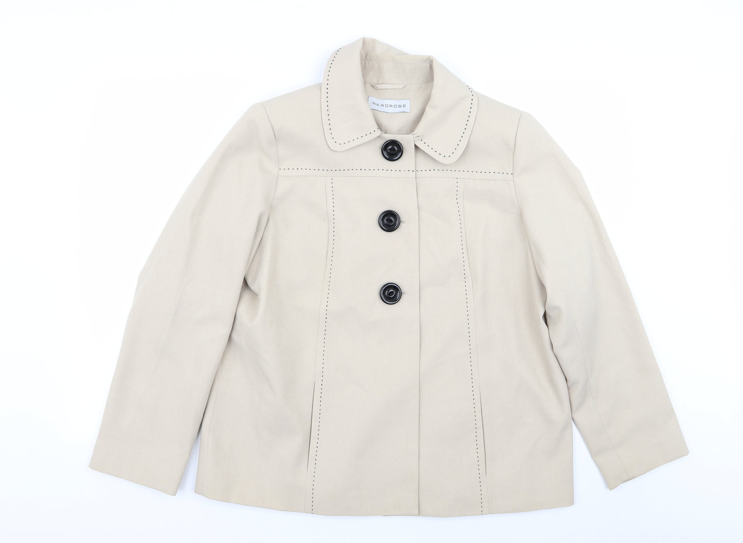 Wardrobe Womens Beige   Jacket Blazer Size 16