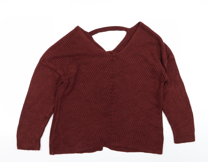 H&M Womens Red   Pullover Jumper Size M
