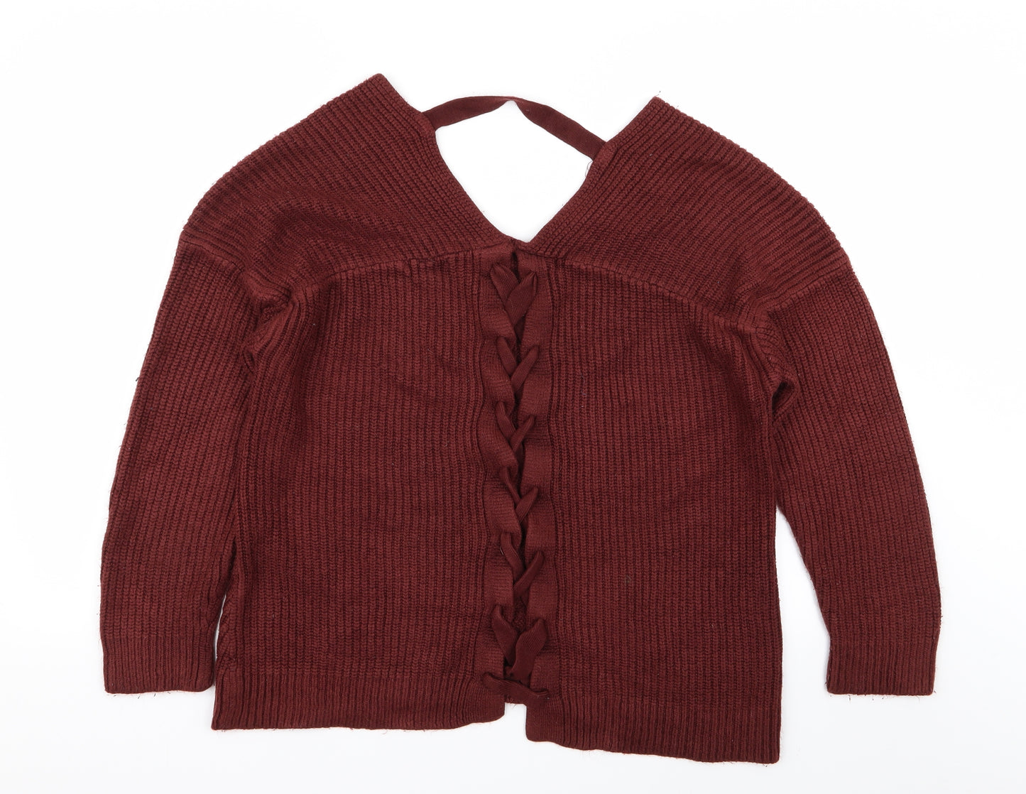 H&M Womens Red   Pullover Jumper Size M