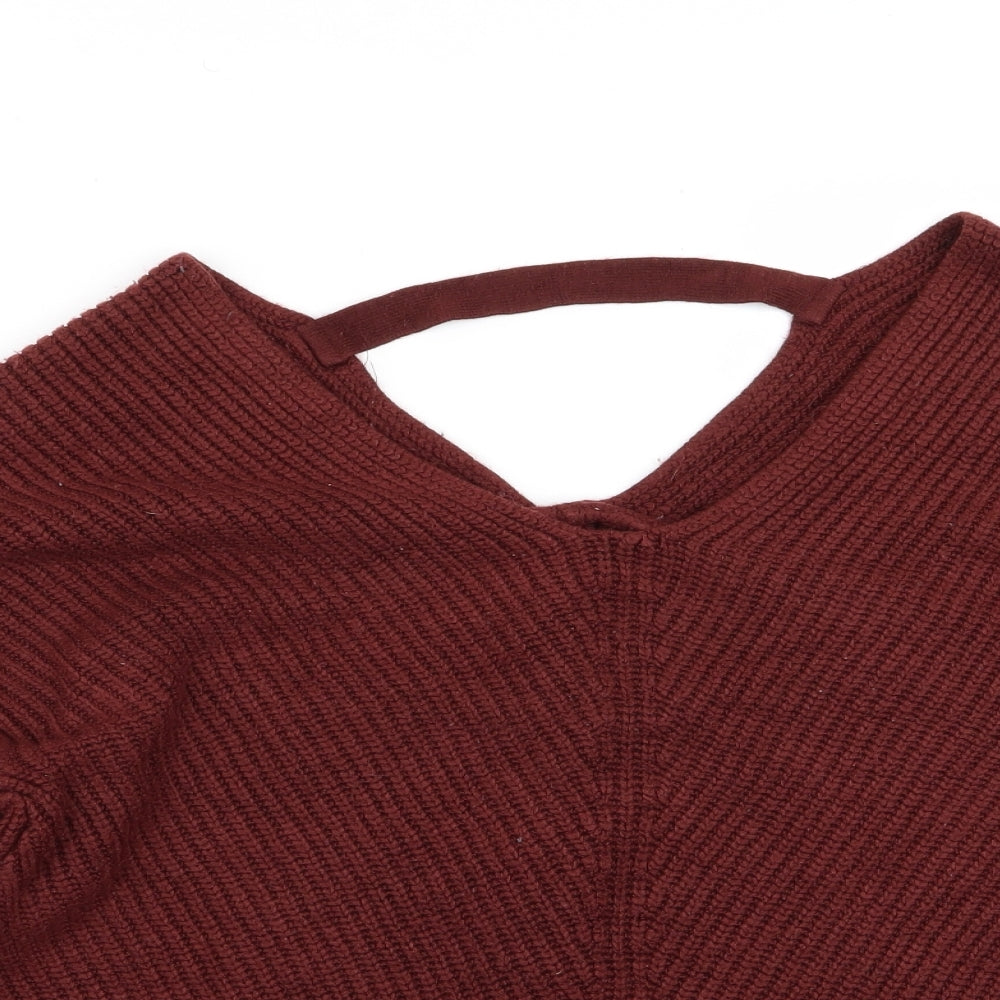 H&M Womens Red   Pullover Jumper Size M