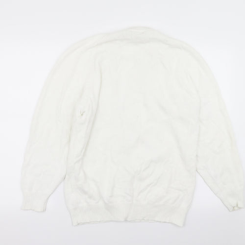 casual women Womens White   Cardigan Jumper Size 14
