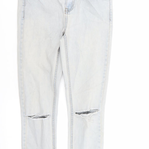 Glamorous Womens Blue   Skinny Jeans Size 8 L27 in - RIPPED JEANS