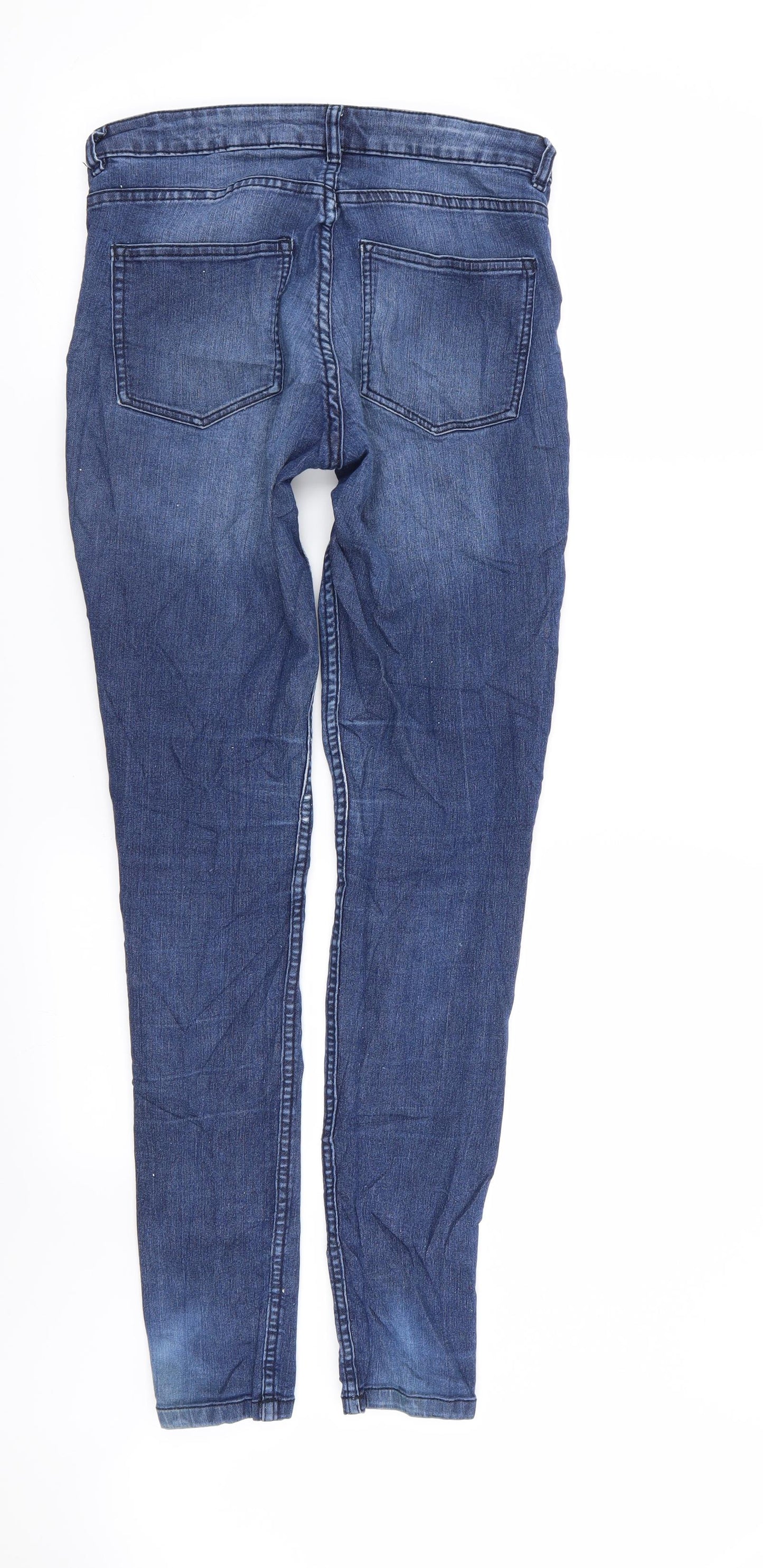 H&M Womens Blue   Skinny Jeans Size 8 L32 in