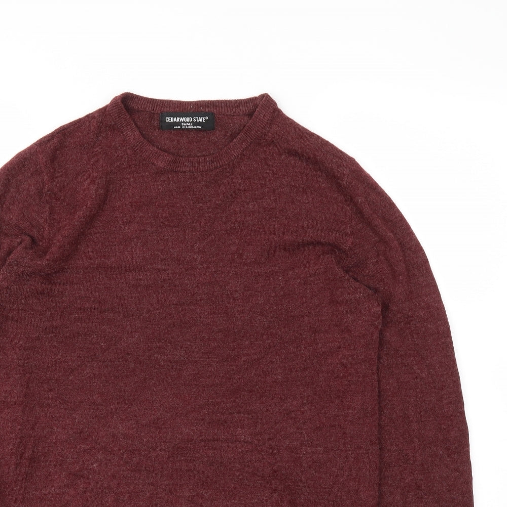 Cedar Wood State Mens Red   Pullover Jumper Size S