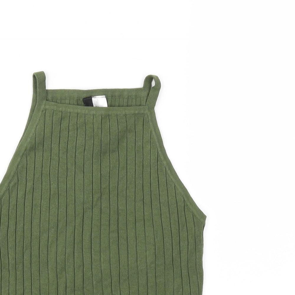 H&M Womens Green   Basic T-Shirt Size S