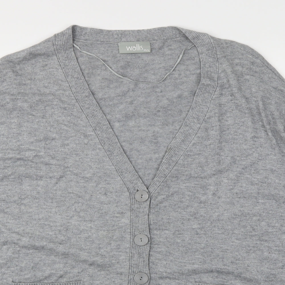 Wallis Womens Grey   Cardigan Jumper Size M