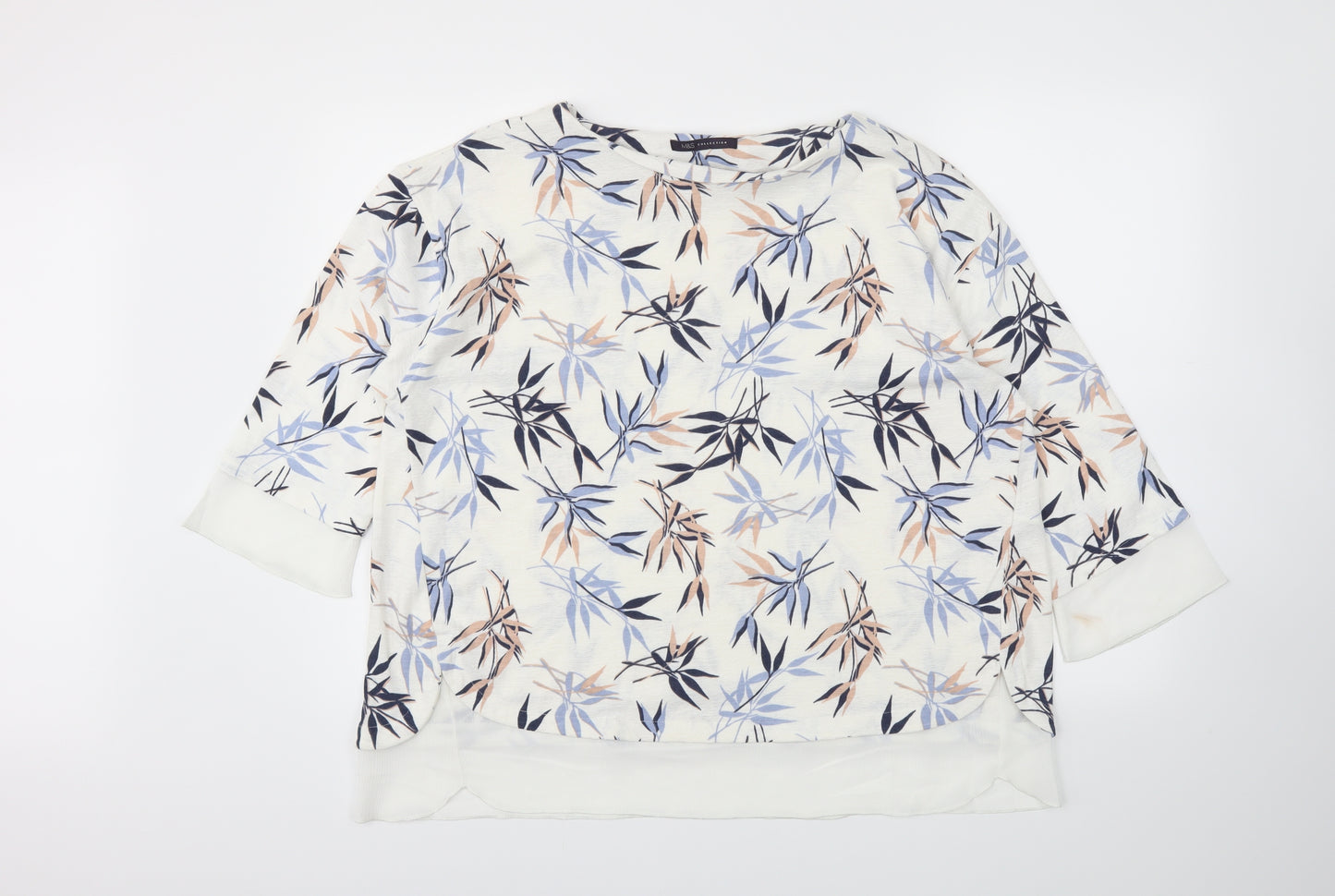 M&S Womens Multicoloured Floral  Basic Blouse Size 18