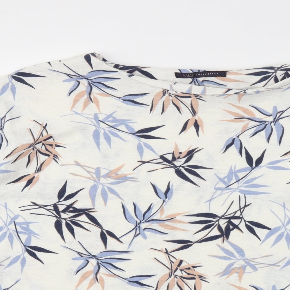 M&S Womens Multicoloured Floral  Basic Blouse Size 18