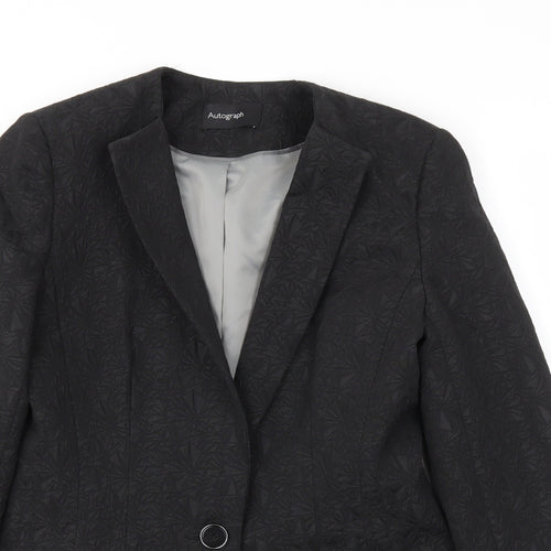 M&S Womens Black   Jacket Blazer Size 8
