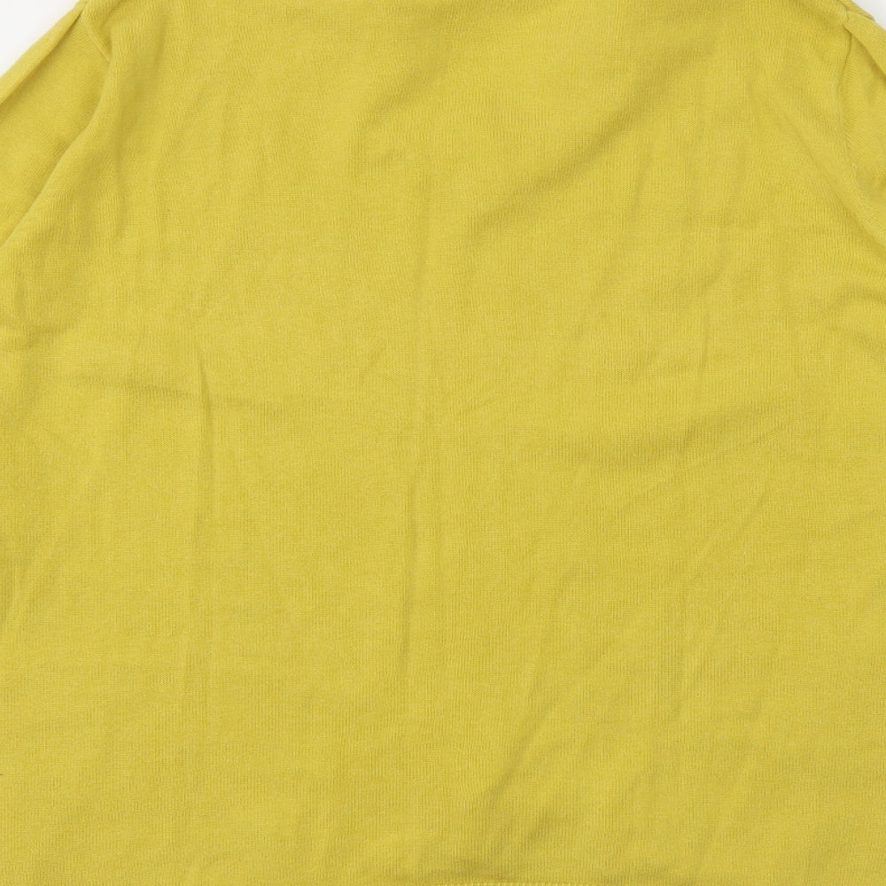 Bonmarché Womens Yellow Floral  Pullover Jumper Size 24