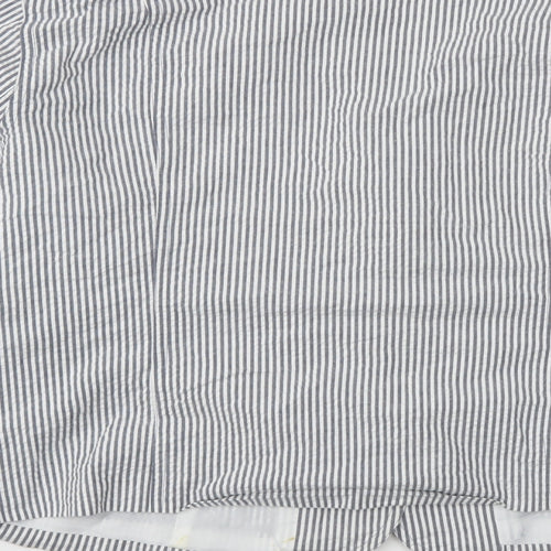 STUDIO  Womens Grey Striped  Jacket Blazer Size 14